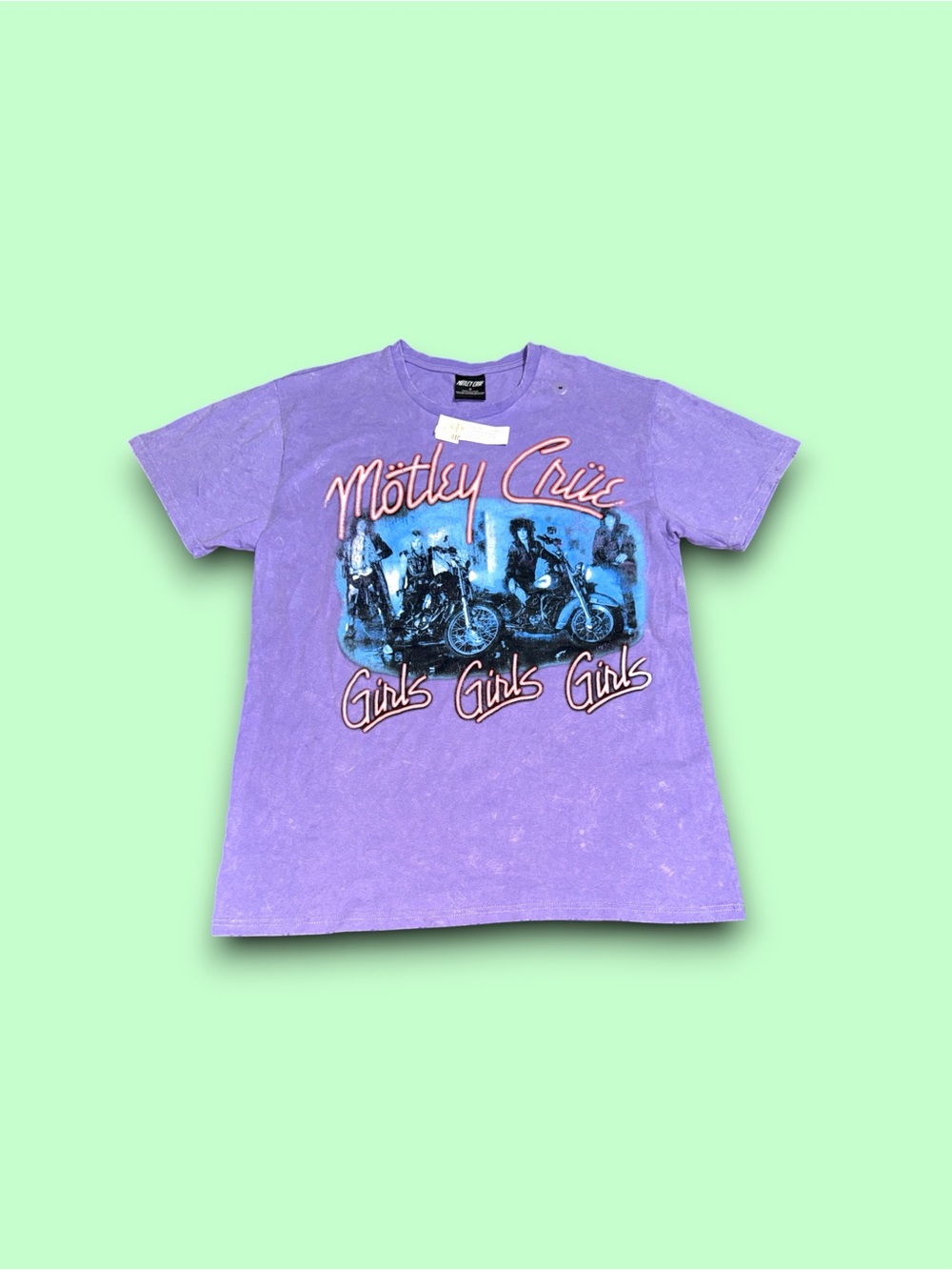 Motley Crue T-Shirt Men’s Medium Purple Girls Girls Girls 1987 Tour Graphic Tee